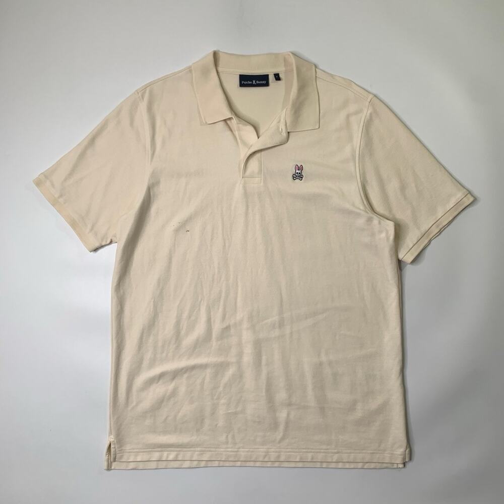 Psycho Bunny Polo Shirt Mens 8 Tan Pima Cotton Classic Pique Short Sleeve Golf - Picture 2 of 11
